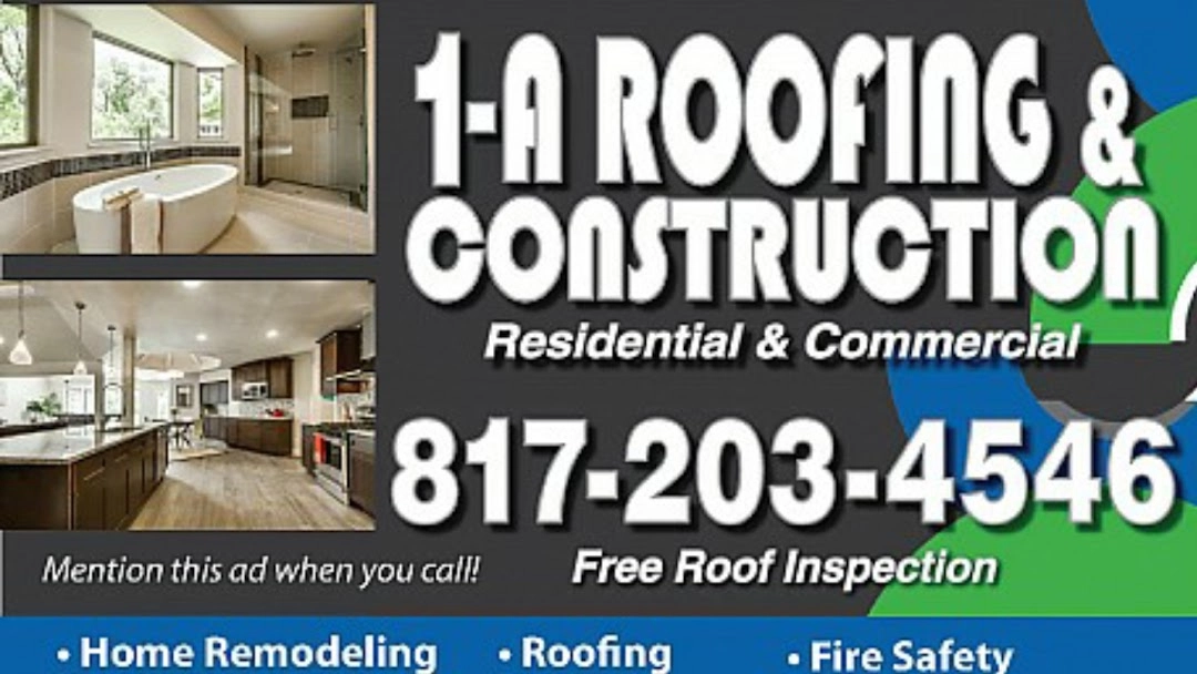 1A ROOFING & CONSTRUCTION Logo