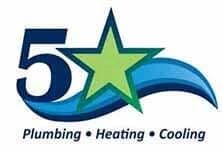 5 Star Plumbing, Heating and Cooling Logo