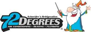 72 Degrees Air Conditioning, Heating, and Plumbing Logo