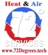 72 Degrees Services Heating & Air Conditioning Logo