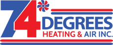 74 Degrees Heating & Air, Inc. Logo