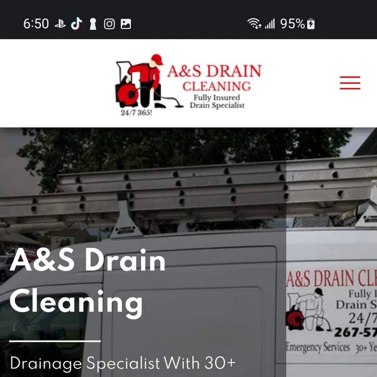 A&S Drain Cleaning Logo