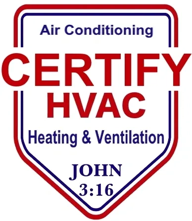Air Conditioning Heating Ventilation Certify HVAC Logo