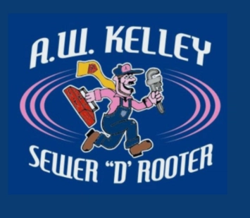 A.W. Kelley Sewer 'D' Rooter Plumbing Logo