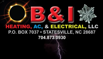 B & I Heating, AC and Electrical LLC Logo