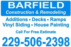 Barfield's construction and remodeling services Logo