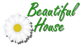 Beautiful House Lawn Care Logo