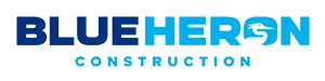 Blue Heron Construction- Roofing Company Logo