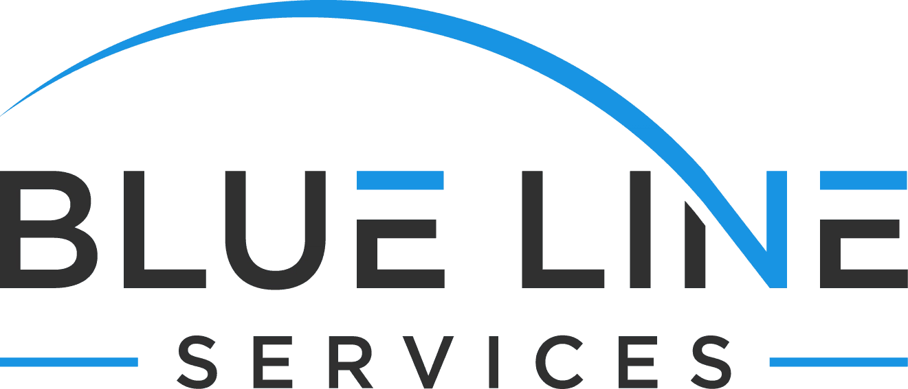 Blue Line Dryer Vent & Gutter Cleaning Logo