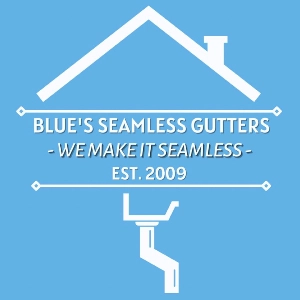 Blue's Seamless Gutters Logo