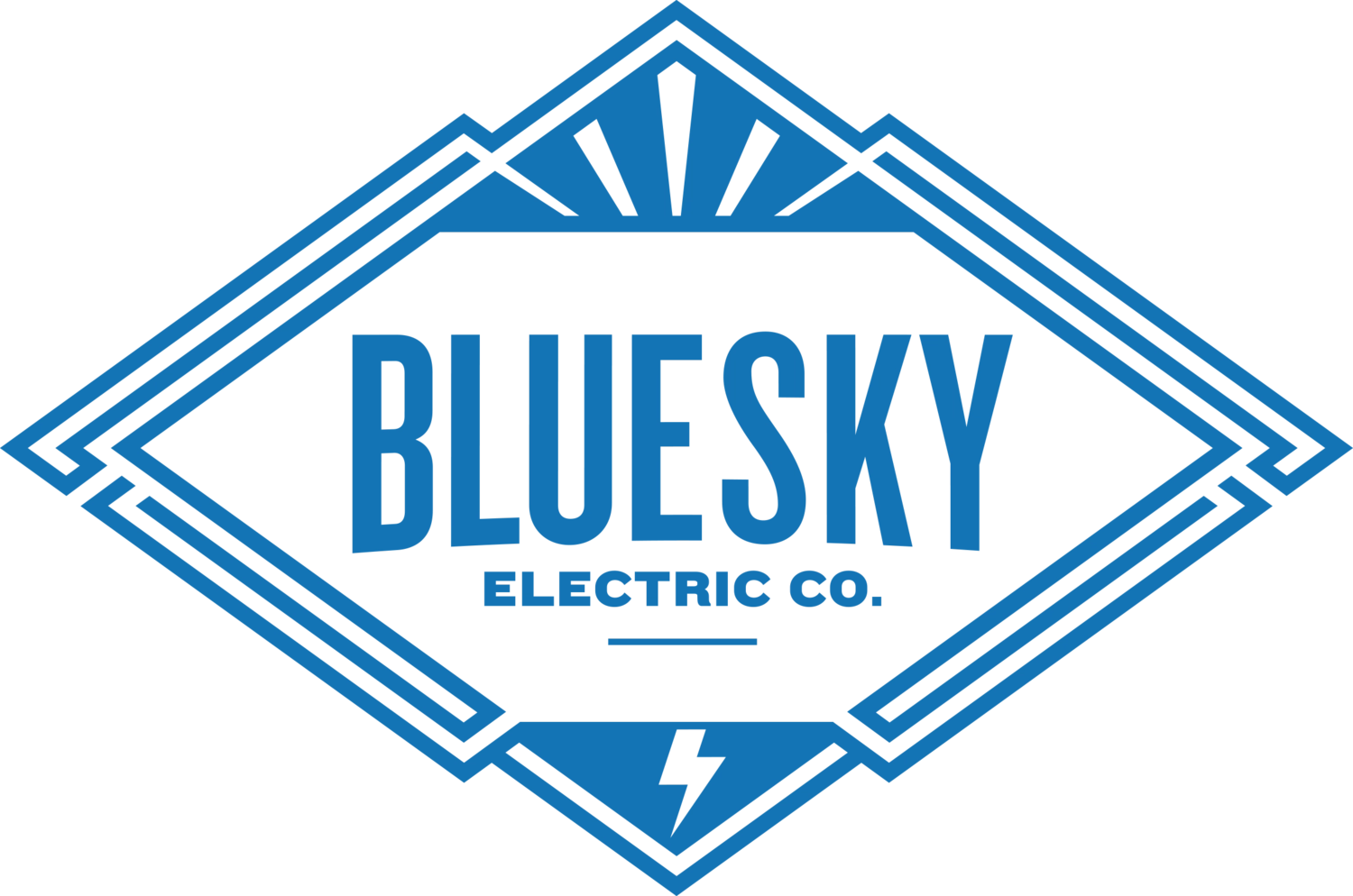 BlueSky Electric, Solar, & EV Charging Logo