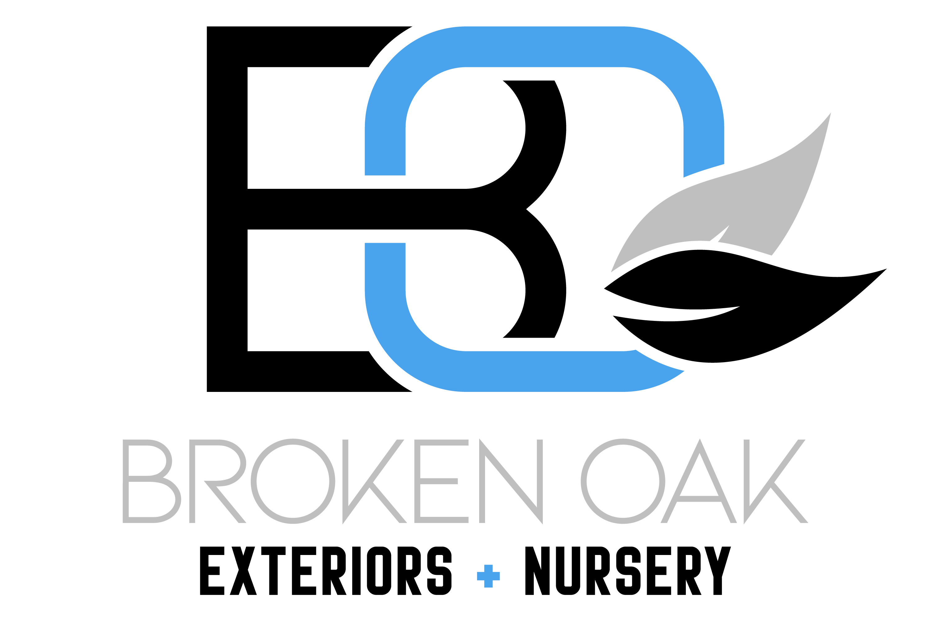 Broken Oak Exteriors + Nursery Logo