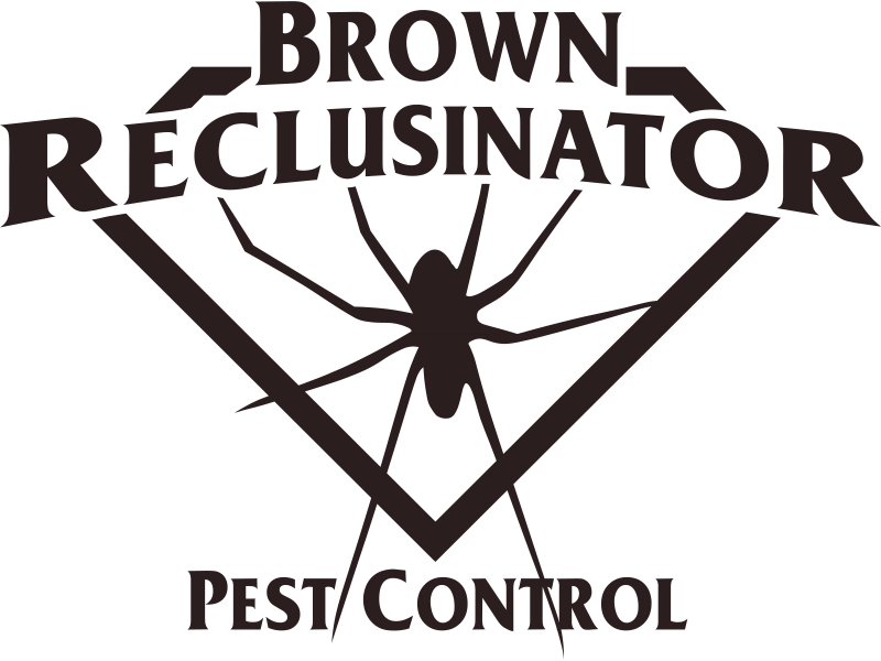 Brown Reclusinator Pest Control Logo