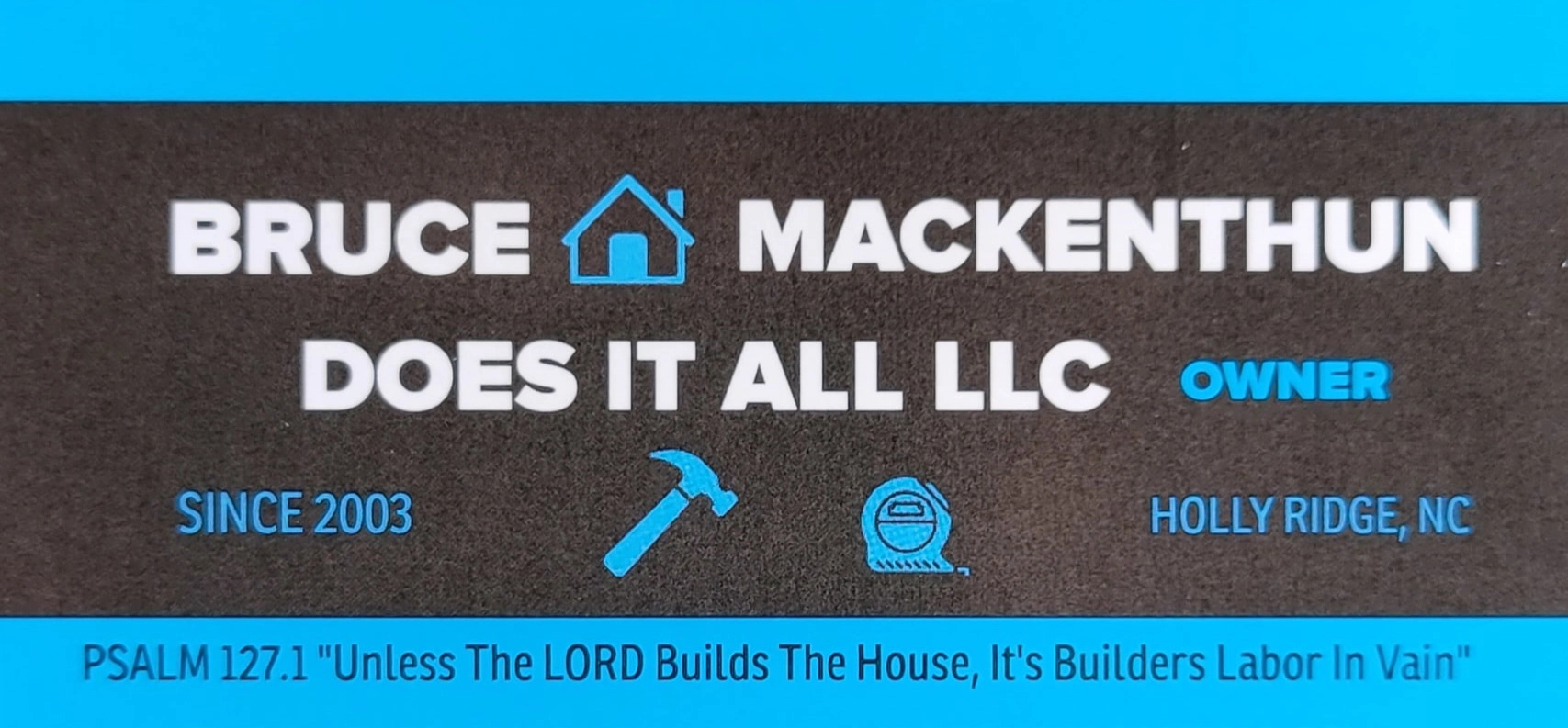 Bruce Mackenthun Does It All Logo