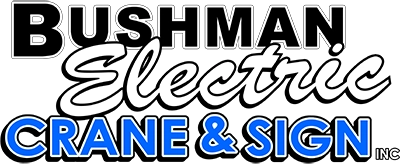 Bushman Electric Crane Signs Logo