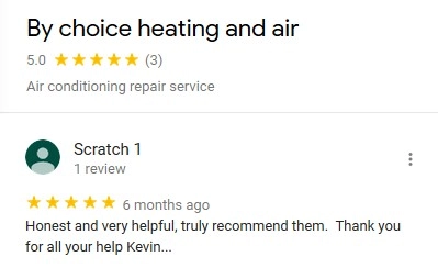 By choice heating and air Logo