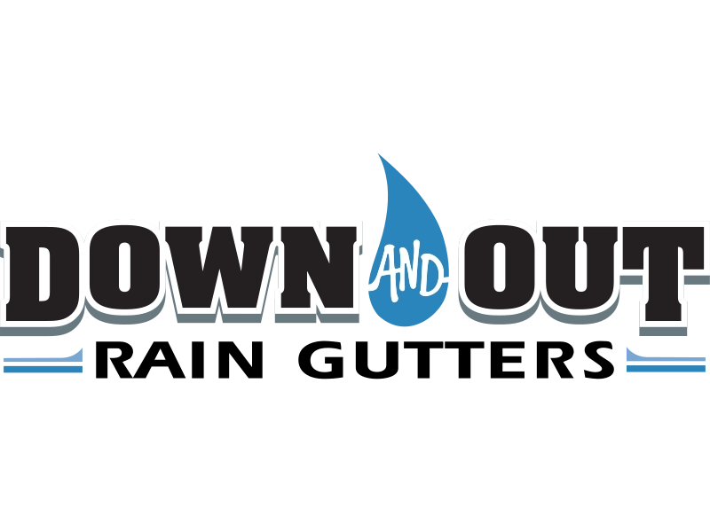 Down and Out Rain Gutters Logo