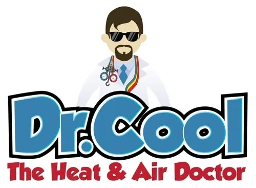 Dr. Cool The Heat & Air Repair Doctor Logo