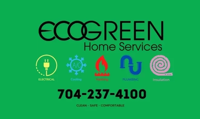 EcoGreen Home Services: Heating and Air, Electrical, Insulation, Plumbing & Drain Logo