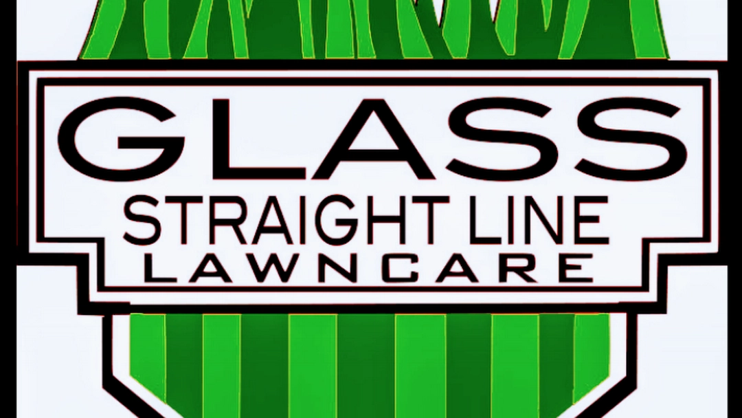 Glass Straight Line Lawn Care Logo