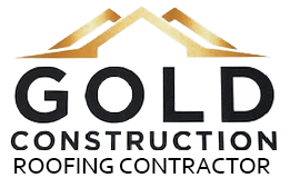Gold Construction Roofing Contractor Logo