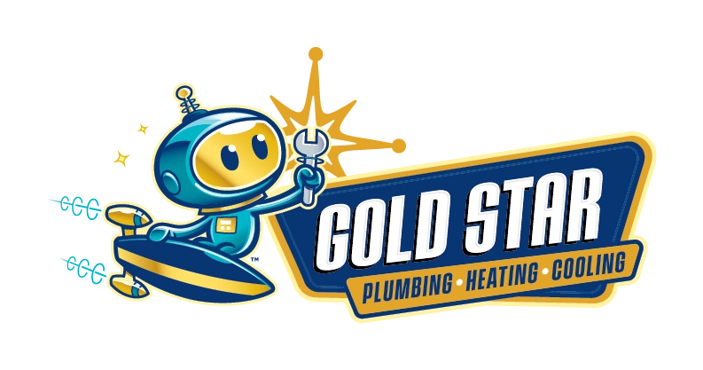 Gold Star Plumbing, Heating, & Cooling Logo