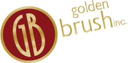 Golden Brush Painting Logo