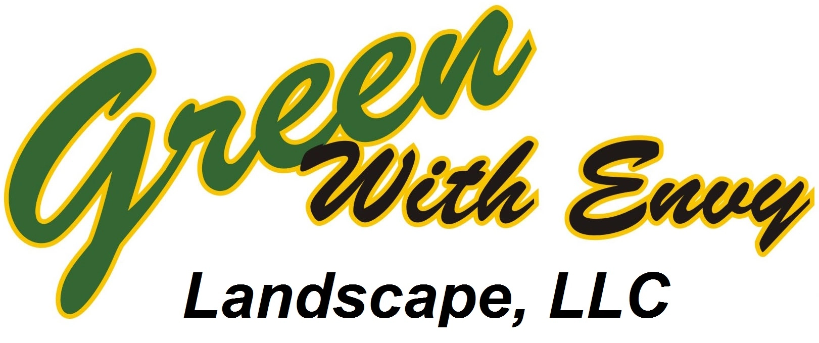 Green With Envy Lawn & Landscape Logo