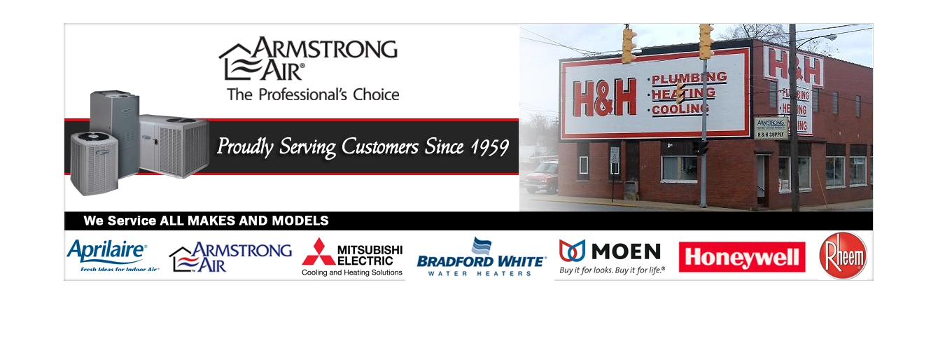 H & H Plumbing Heating Cooling Logo