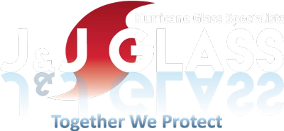 J & J Glass, Hurricane Glass Specialists Logo