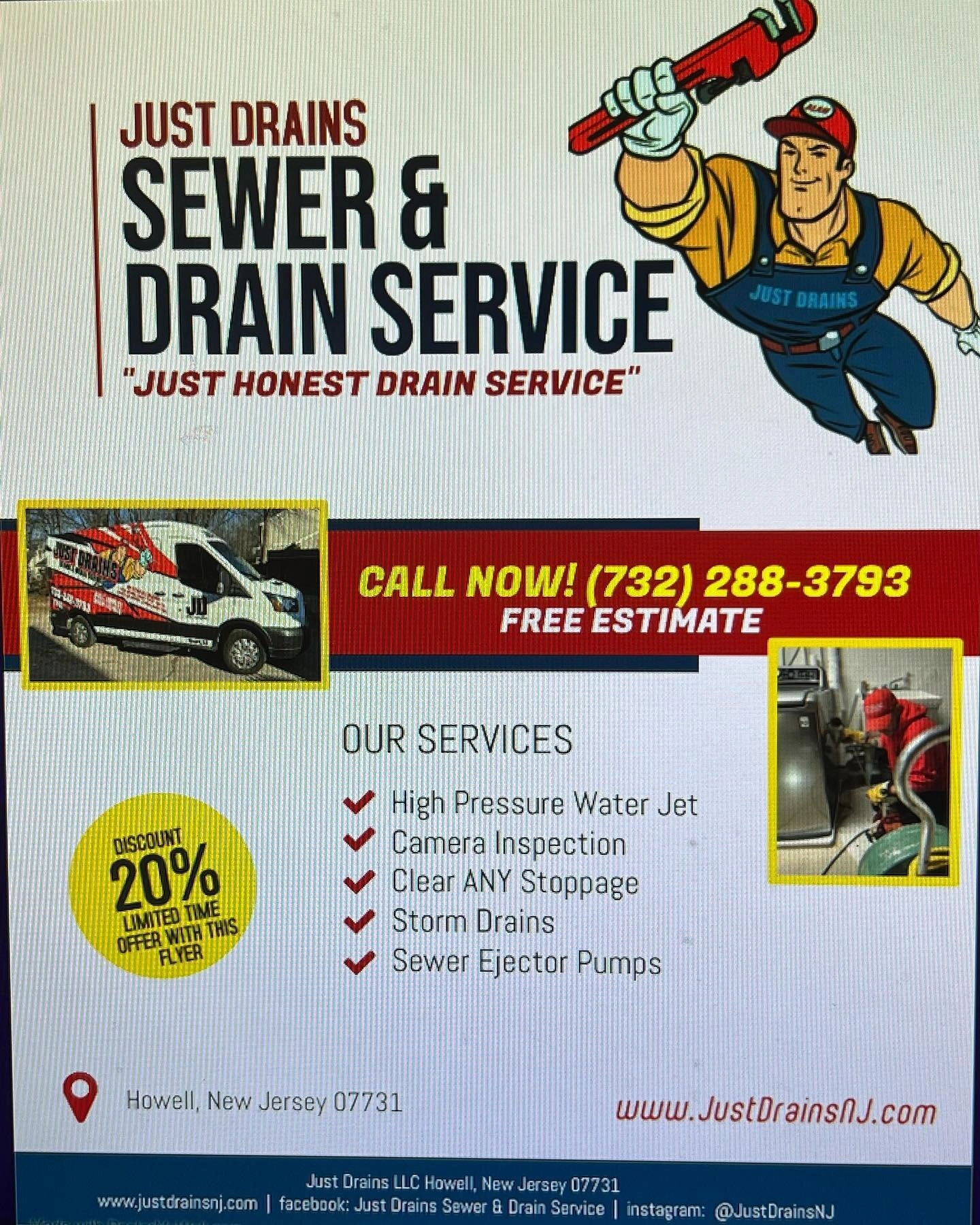 Just Drains Sewer & Drain Service Logo