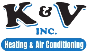 K & V Heating & Air Conditioning Logo