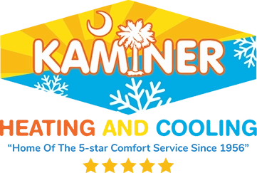 Kaminer Heating And Cooling Logo