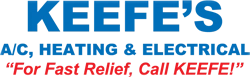 Keefe's Air Conditioning, Heating, Electrical, Generator & Plumbing Logo
