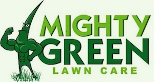 Mighty Green Lawn Care Logo