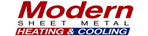 Modern Sheet Metal Heating & Cooling Logo