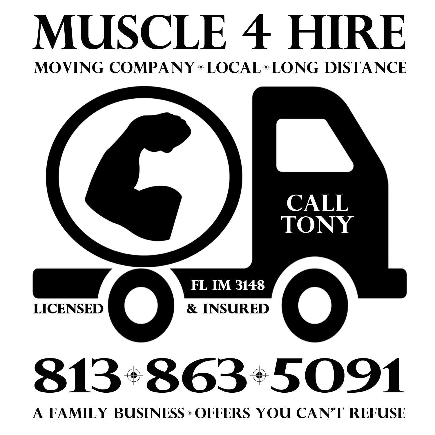 Muscle 4 Hire Moving LLC Logo
