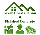 NIXON CONSTRUCTION and FINISHED CONCRETE Logo