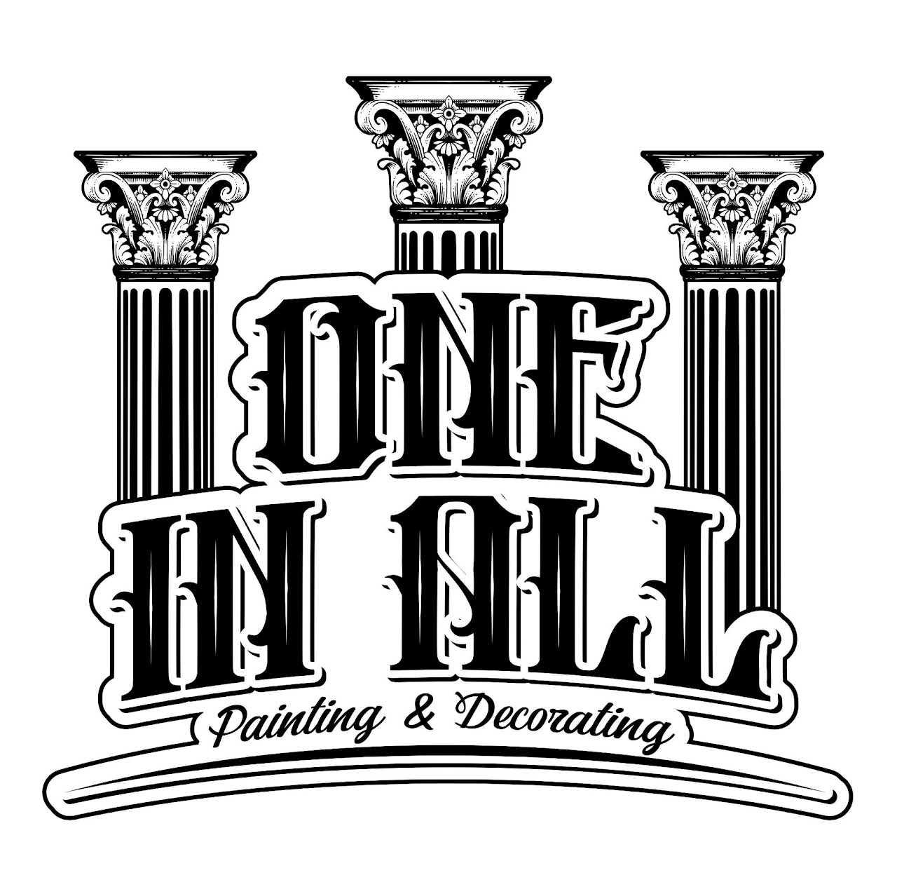 ONE in all painting Logo