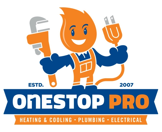 OneStop Pro Plumbing, Heating, Cooling & Electric Logo