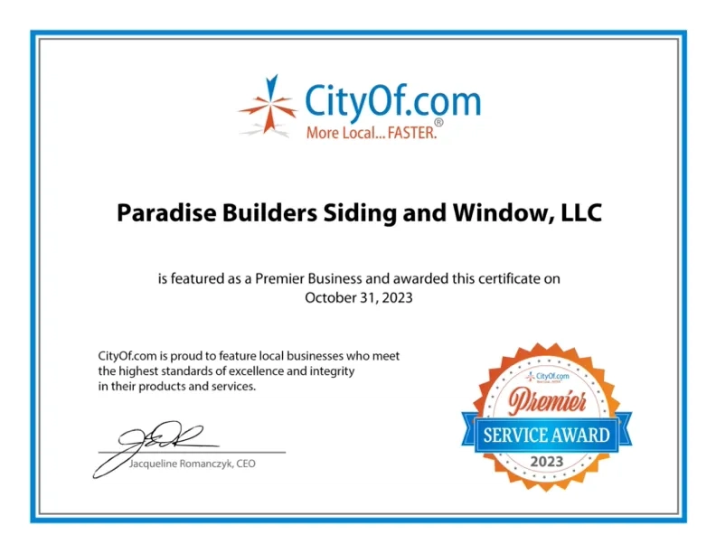Paradise Builders Siding and Window Replacement LLC Logo