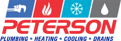 Peterson Plumbing, Heating, Cooling & Drain Logo