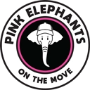 Pink elephants on the move inc Logo