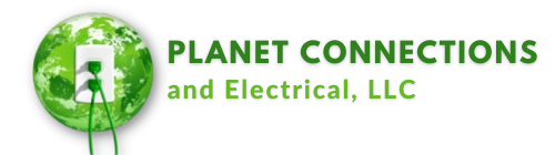 Planet Connections and Electrical, LLC. Logo