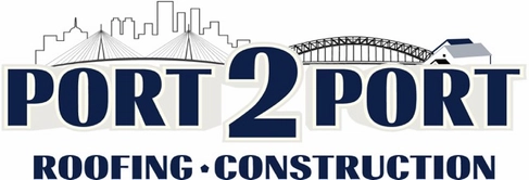 Port2Port Roofing & Construction Logo