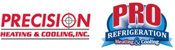 Precision Heating and Cooling & PRO Refrigeration Logo