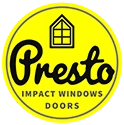 Presto Building Design LLC. Hurricane Impact Windows and Doors Logo