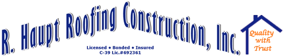 R Haupt Roofing Construction Logo