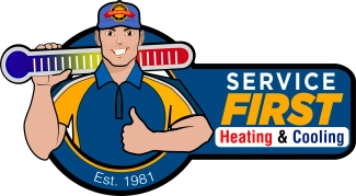 Service First Heating & Cooling Logo