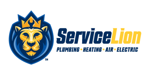 Service Lion Plumbing Heating Air Electric Logo